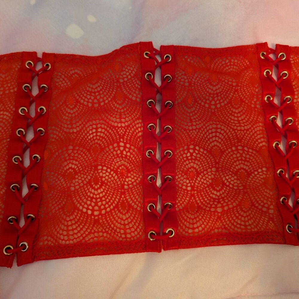 Playful Promises 36H Florence Red High Apex Underwire Bra & Cincher - Picture 10 of 11